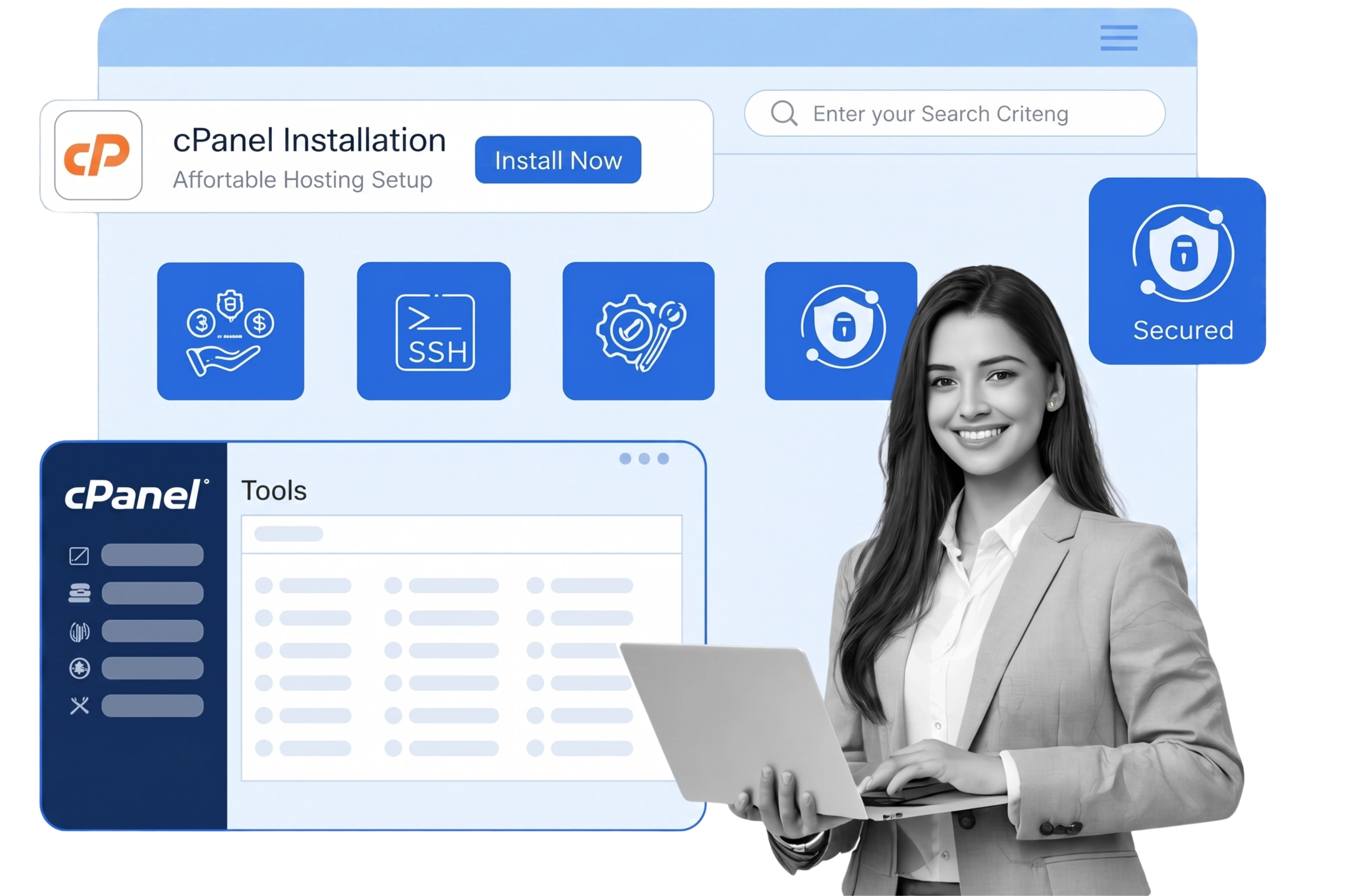 cPanel hosting infrastructure interface