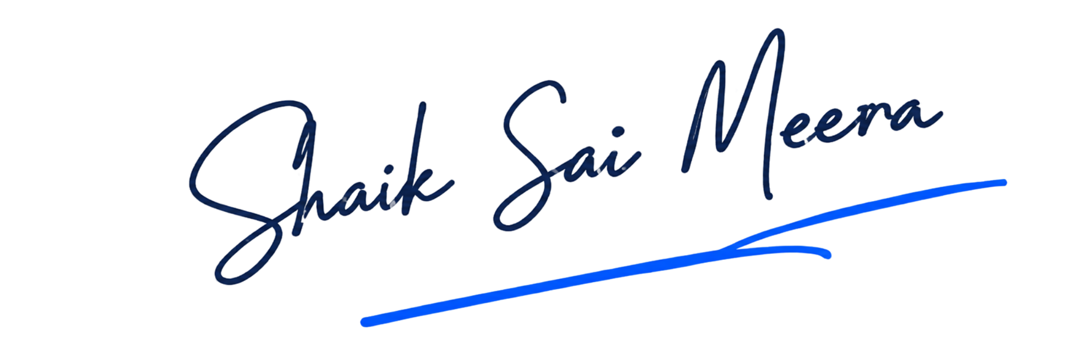 Shaik Sai Meera signature