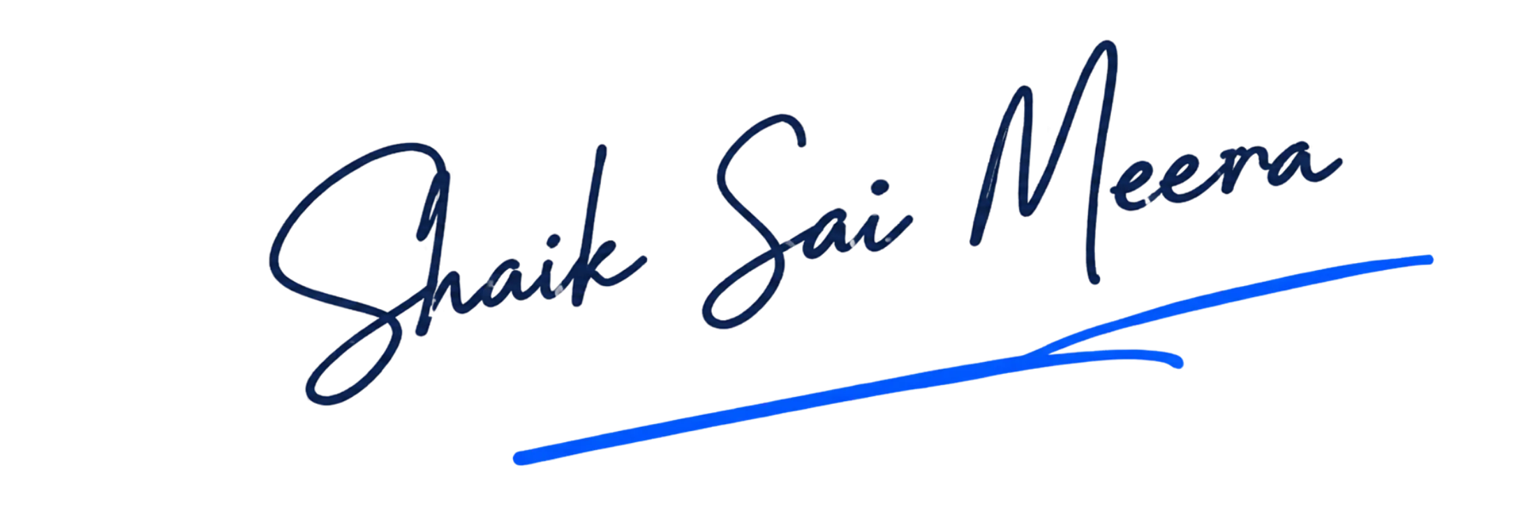Shaik Sai Meera signature