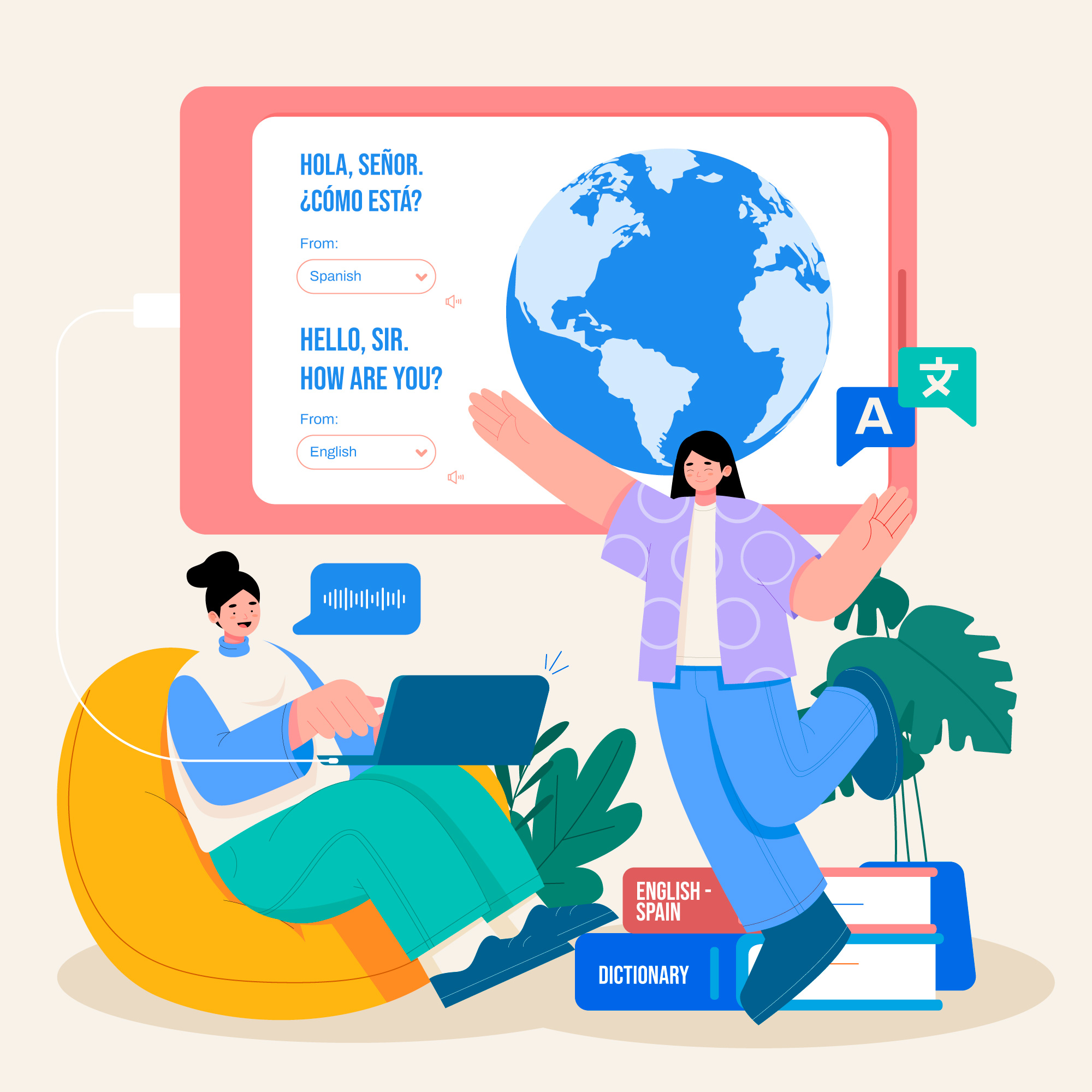How to Customize  and Translating Text 
